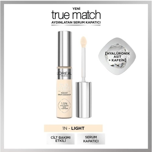 Loreal Paris True Match Aydınlatan Serum Kapatıcı - 1n 11 ml