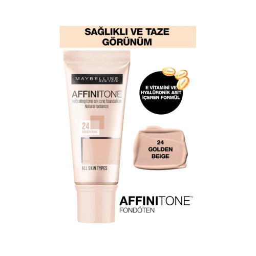 Maybelline Affinitone Fondöten - 24 Golden Beige