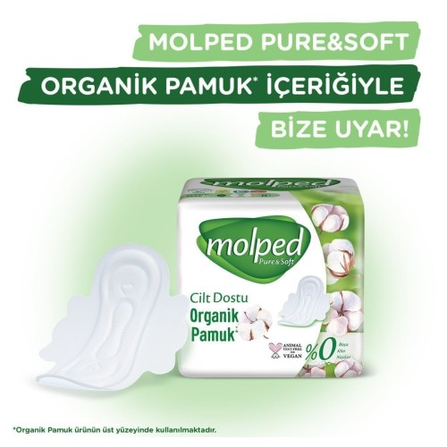 Molped Pure Soft Ekonomik Hijyenik Ped Gece 16 lı x 3 Adet