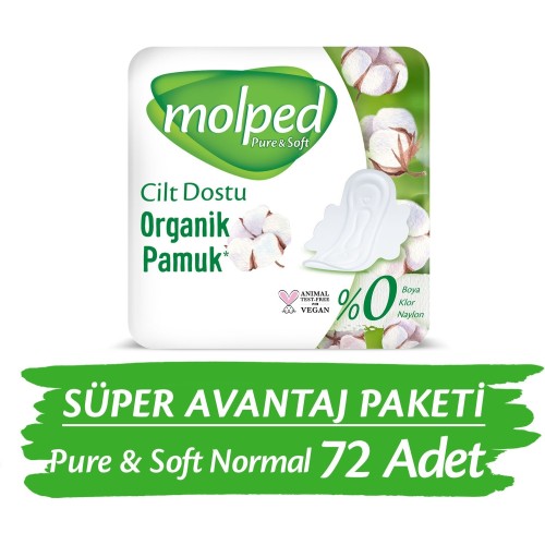 Molped Pure Soft Ekonomik Hijyenik Ped Normal 24 lü x 3 Adet