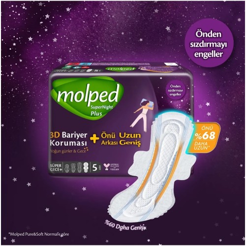 Molped SüperNight 3D Bariyerli Önü Uzun Süper Gece 14 lü x 3 Adet Molped SüperNight 3D Bariyerli Önü Uzun Süper Gece 14 lü x 3 Adet