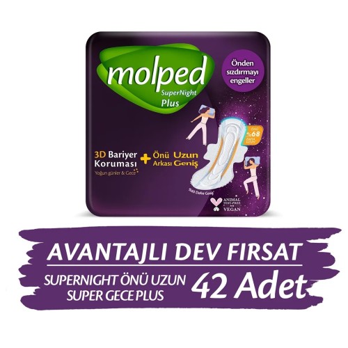 Molped SüperNight 3D Bariyerli Önü Uzun Süper Gece 14 lü x 3 Adet Molped SüperNight 3D Bariyerli Önü Uzun Süper Gece 14 lü x 3 Adet