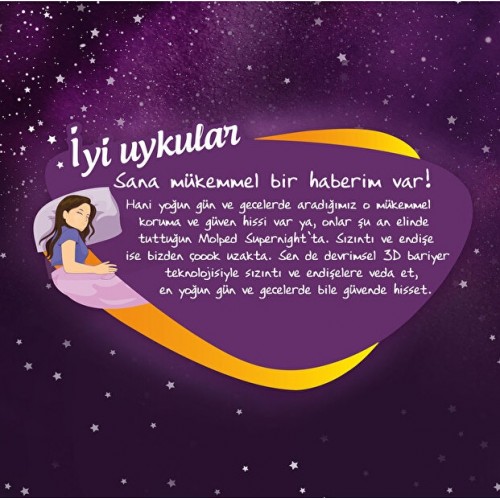 Molped Supernight Süper Gece Hijyenik Ped 20 li x 2 Adet Molped Supernight Süper Gece Hijyenik Ped 20 li x 2 Adet