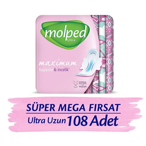 Molped Ultra Anatomik Hijyenik Ped Uzun 36 lı x 3 Adet