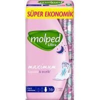 Molped Ultra Hijyenik Ped Anatomik Gece Süper Ekonomik 16 lı