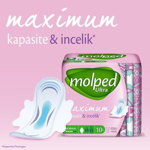 Molped Ultra Hijyenik Ped Anatomik Normal Süper Ekonomik 24 x 2 Adet