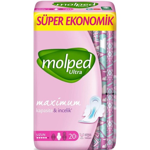 Molped Ultra Hijyenik Ped Anatomik Uzun Süper Ekonomik 20 li