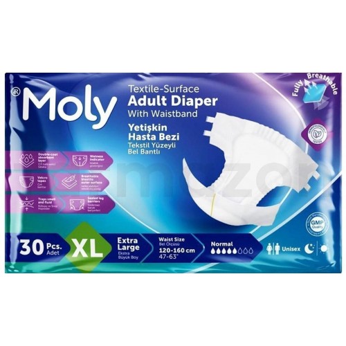 Moly Belbantlı Hasta Bezi Extra Büyük Boy 30 lu