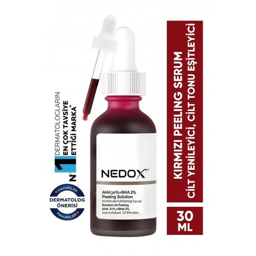 Nedox Cilt Yenileyici Cilt Tonu Eşitleyici Kırmızı Peeling 30 ml