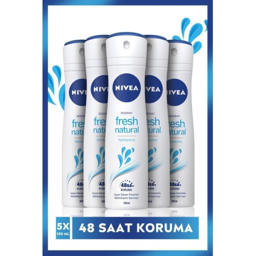 Nivea Fresh Natural Sprey Deodorant 150 ml x 5 Adet