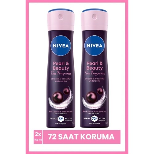 Nivea Kadın Sprey Deodorant Pearl & Beauty Fine Fragrance 150 ml x 2 Adet
