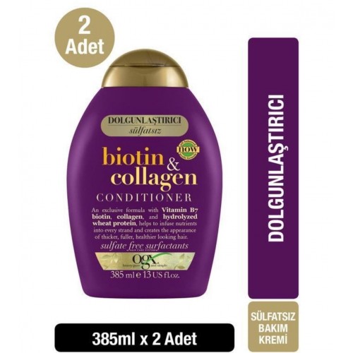 Ogx Biotin & Collagen Saç Kremi 385 ml x 2 Adet