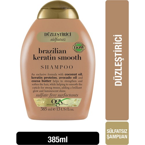 Ogx Brazilian Keratin Smooth Düzleştirici Etkili Şampuan 385 ml
