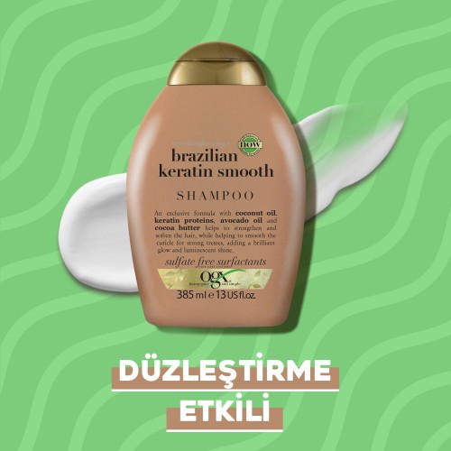 Ogx Brazilian Keratin Smooth Düzleştirici Etkili Şampuan 385 ml
