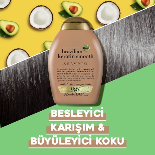 Ogx Brazilian Keratin Smooth Düzleştirici Etkili Şampuan 385 ml
