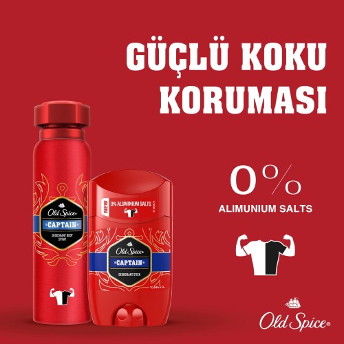 Old Spice Captain Deodorant Stick 50 ml x 2 Adet Old Spice Captain Deodorant Stick 50 ml x 2 Adet