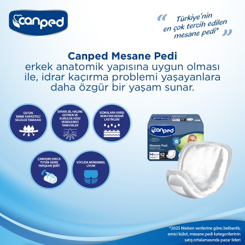 Canped Mesane Pedi Erkek 12 li x 3 Adet