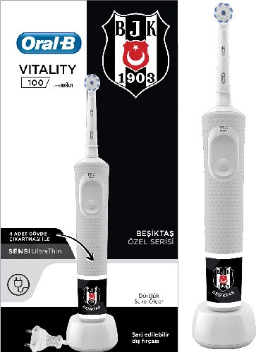 Oral-B D100 Vitality Şarj Edilebilir Diş Fırçası Beşiktaş Özel Seri
