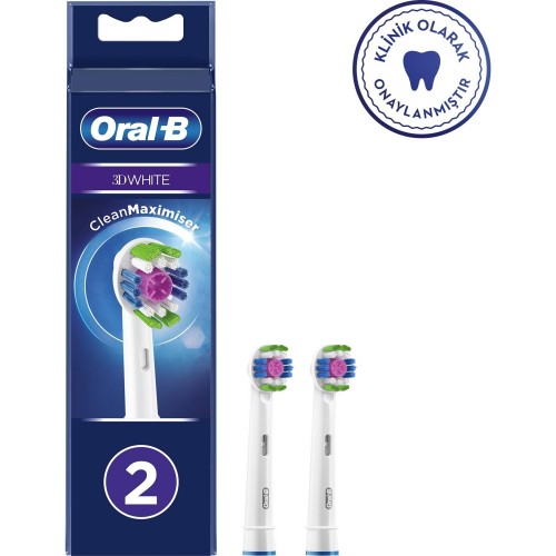 Oral-B Diş Fırçası Yedek Başlığı Clean Maximiser 3D White 2 li