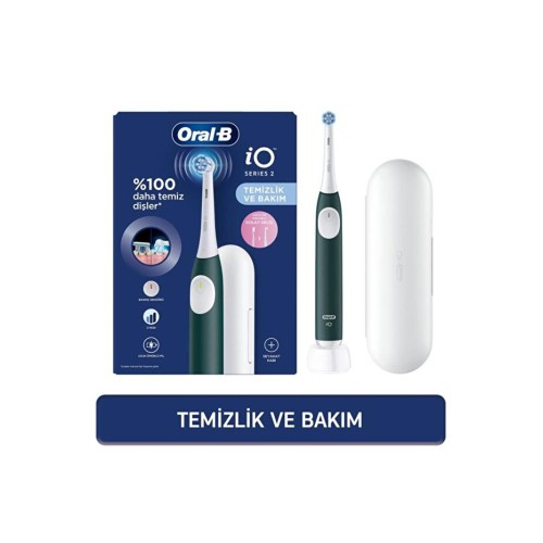 Oral-B iO 2 Şarjlı Diş Fırçası Yeşil Seyahat Kabı Dahil