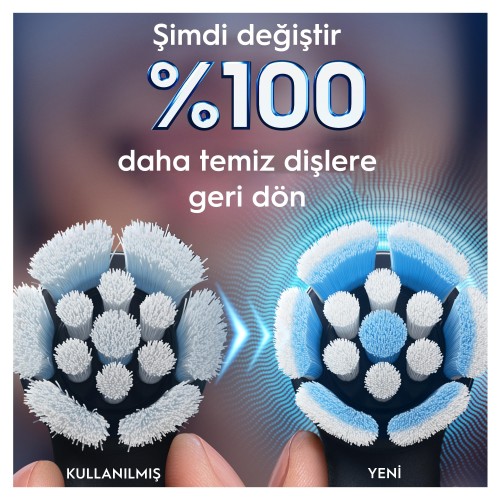 Oral-B iO Gentle Care Siyah Diş Fırçası Yedek Başlığı 4 lü