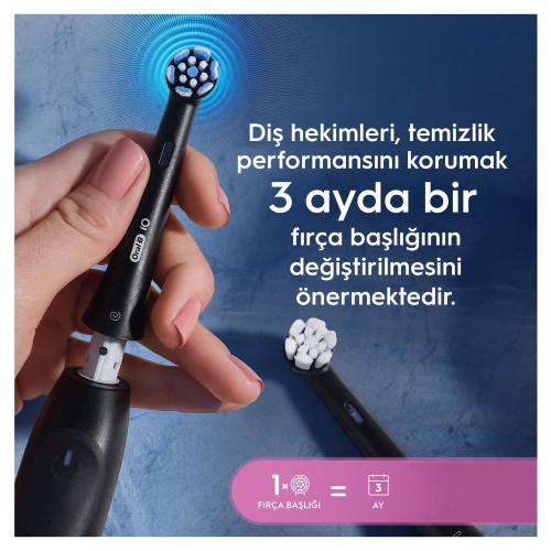 Oral-B iO Gentle Care Siyah Diş Fırçası Yedek Başlığı 4 lü