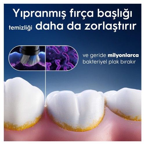Oral-B iO Radiant White Beyaz Diş Fırçası Yedek Başlığı 4 lü