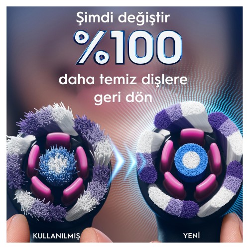 Oral-B iO Radiant White Beyaz Diş Fırçası Yedek Başlığı 4 lü