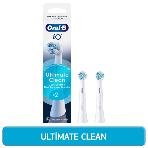 Oral-B iO Ultimate Clean Beyaz Diş Fırçası Yedek Başlığı 2 li