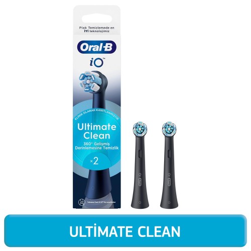 Oral-B iO Ultimate Clean Siyah Diş Fırçası Yedek Başlığı 2 li