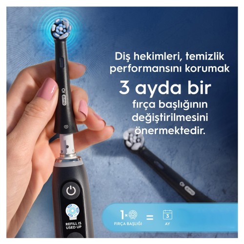 Oral-B iO Ultimate Clean Siyah Diş Fırçası Yedek Başlığı 2 li