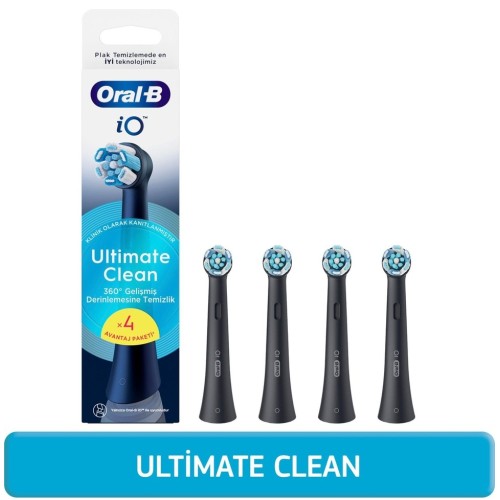 Oral-B iO Ultimate Clean Siyah Diş Fırçası Yedek Başlığı 4 lü Oral-B iO Ultimate Clean Siyah Diş Fırçası Yedek Başlığı 4 lü