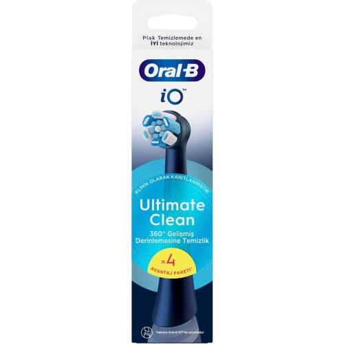 Oral-B iO Ultimate Clean Siyah Diş Fırçası Yedek Başlığı 4 lü Oral-B iO Ultimate Clean Siyah Diş Fırçası Yedek Başlığı 4 lü