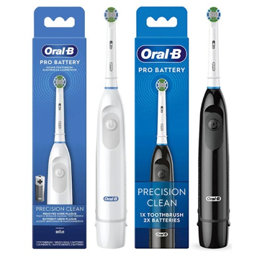 Oral-B Pro Battery Precision Clean Siyah + Beyaz Diş Fırçası Seti