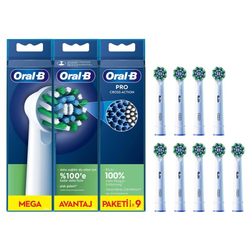 Oral-B Pro Cross Action Diş Fırçası Yedek Başlığı 9 lu