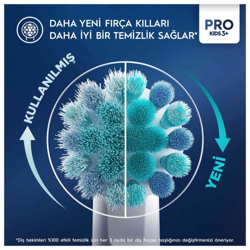 Oral-B Pro Kids Frozen Şarjlı Diş Fırçası Yedek Başlığı 2 li Oral-B Pro Kids Frozen Şarjlı Diş Fırçası Yedek Başlığı 2 li