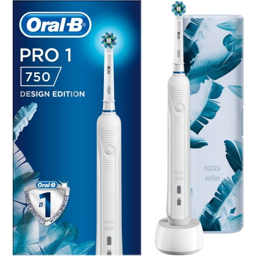 Oral-B Pro1 750 Şarj Edilebilir Diş Fırçası Beyaz+Seyahat Kabı Hediye