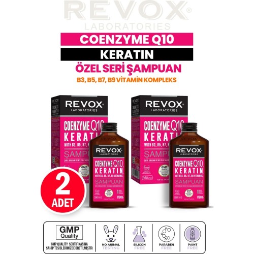 Revox Coenzyme Q10 Phytokeratin Şampuan 360 ml x 2 Adet
