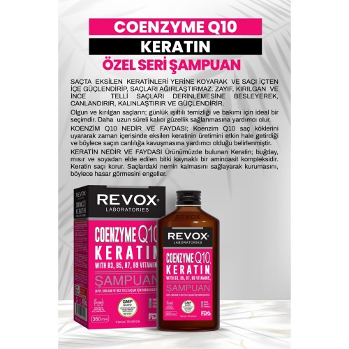 Revox Coenzyme Q10 Phytokeratin Şampuan 360 ml x 2 Adet Fiyatı