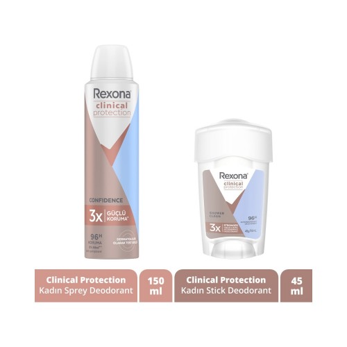 Rexona Clinical Protection Kadın Sprey Deodorant ve Stick Deodorant