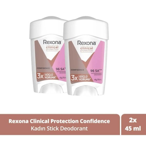 Rexona Clinical Protection Kadın Stick Deodorant 45 ml x 2 Adet