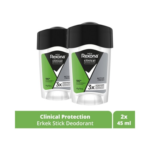 Rexona Men Clinical Protection Erkek Stick Deodorant 45 ml x 2 Adet