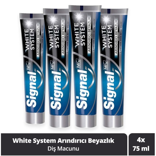 Signal White System Arındırıcı Beyazlık 75 ml x 4 Adet