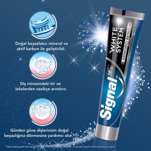 Signal White System Arındırıcı Beyazlık 75 ml x 4 Adet