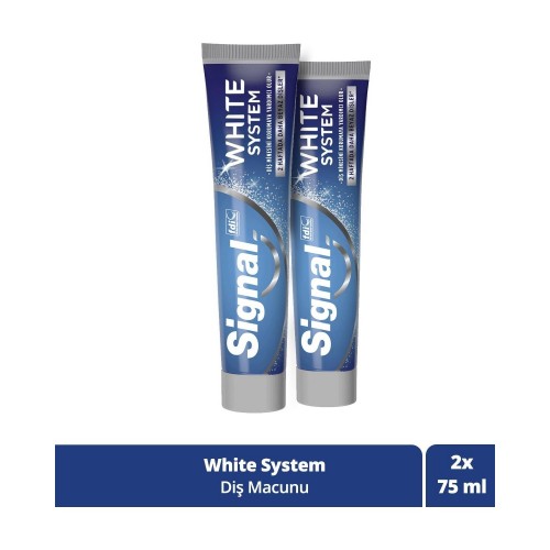 Signal White System Diş Macunu 75 ml x 2 Adet