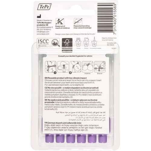 Tepe Interdental Brush Extra X Soft Arayüz Fırçası Mor 1.1. mm 8 li