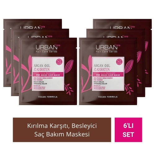 Urban Care Argan Oil & Keratin Saç Bakım Maskesi 50 ml x 6 Adet