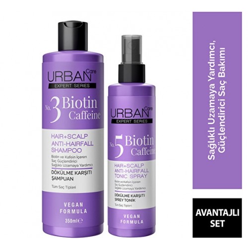 Urban Care Expert Biotin & Caffein Dökülme Karşıtı Şampuan Tonik Set