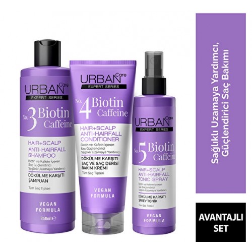 Urban Care Expert Biotin & Caffein Dökülme Karşıtı Saç Bakım Seti