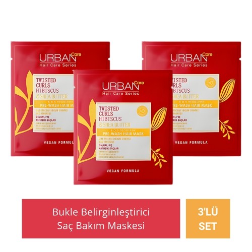 Urban Care Hibiscus & Shea Butter Saç Bakım Maskesi 50 ml x 3 Adet
